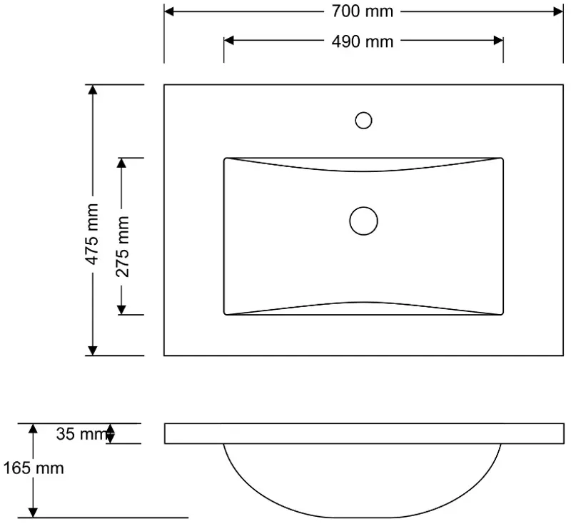 Lavoar Montebella 700х480 cu baterie Jaguar