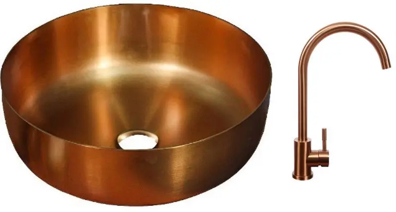 Умывальник + смеситель Montebella 40 40 + Fabiano 03 FB (Bronze)