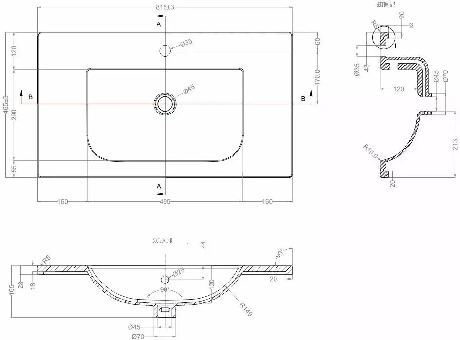 Умывальник Nomi Argo 800 (White)