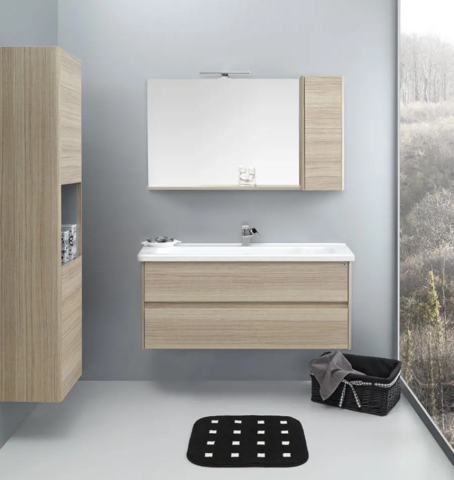 Set dulap cu lavoar Orka Duden 100 (Odeon White Oak)