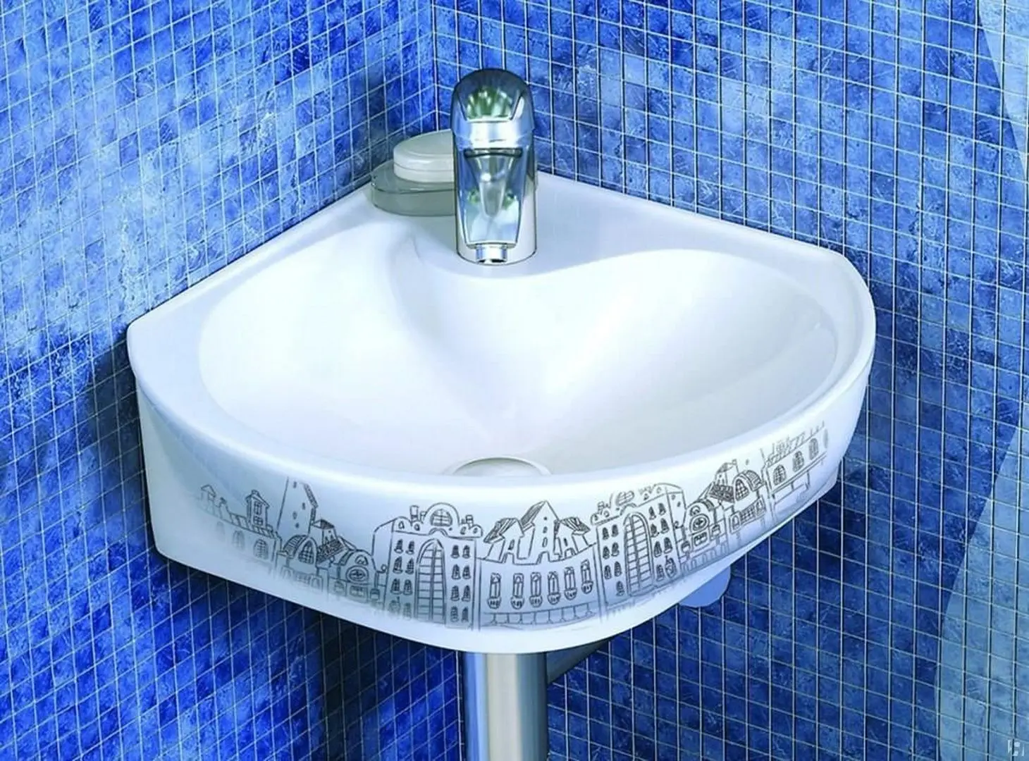 Умывальник Оскольская керамика Радуга Декор (White) - 2