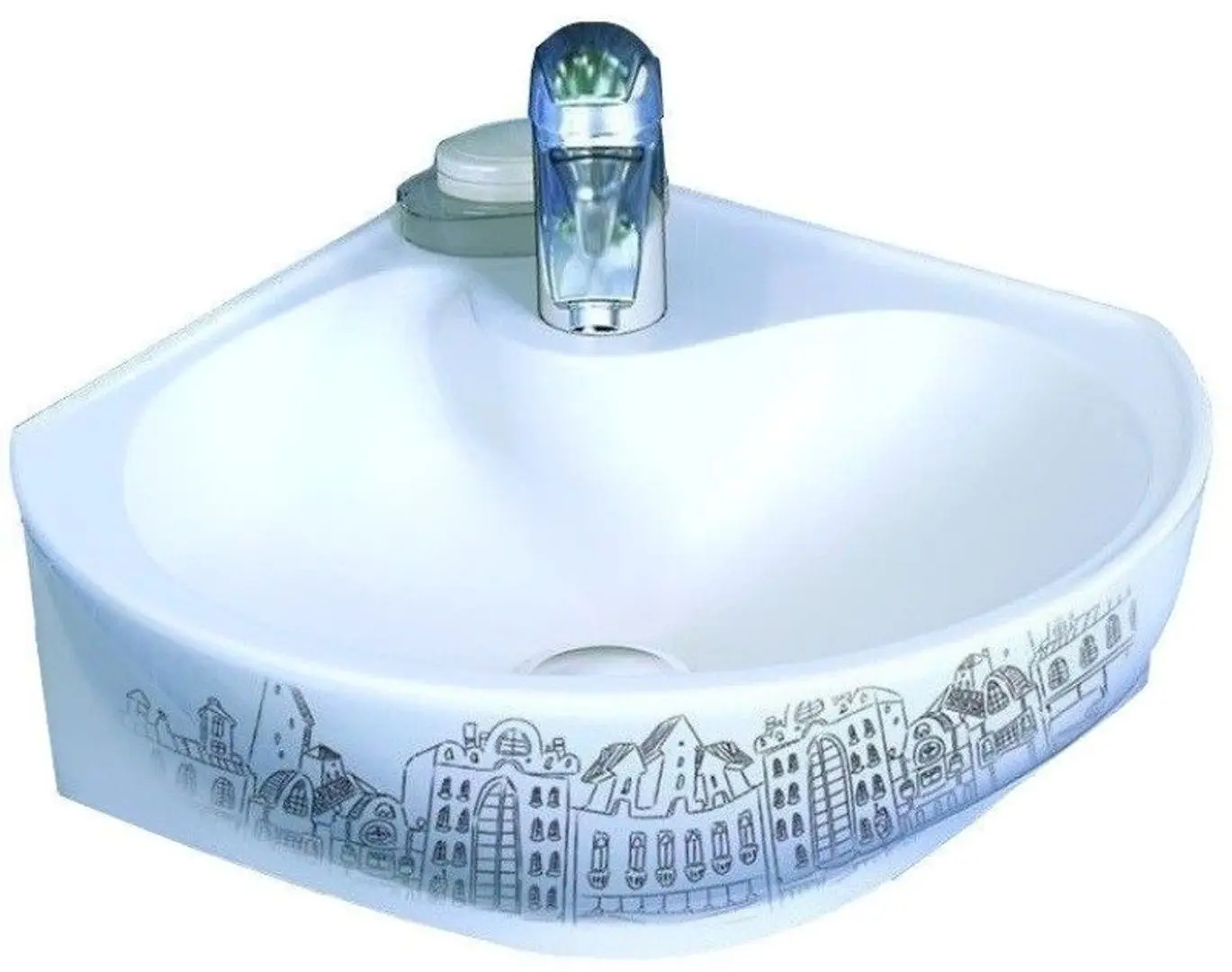 Умывальник Оскольская керамика Радуга Декор (White)