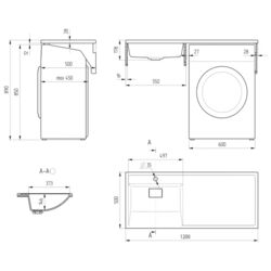 Lavoar Paola Magenta 1200 L (White) Thumb