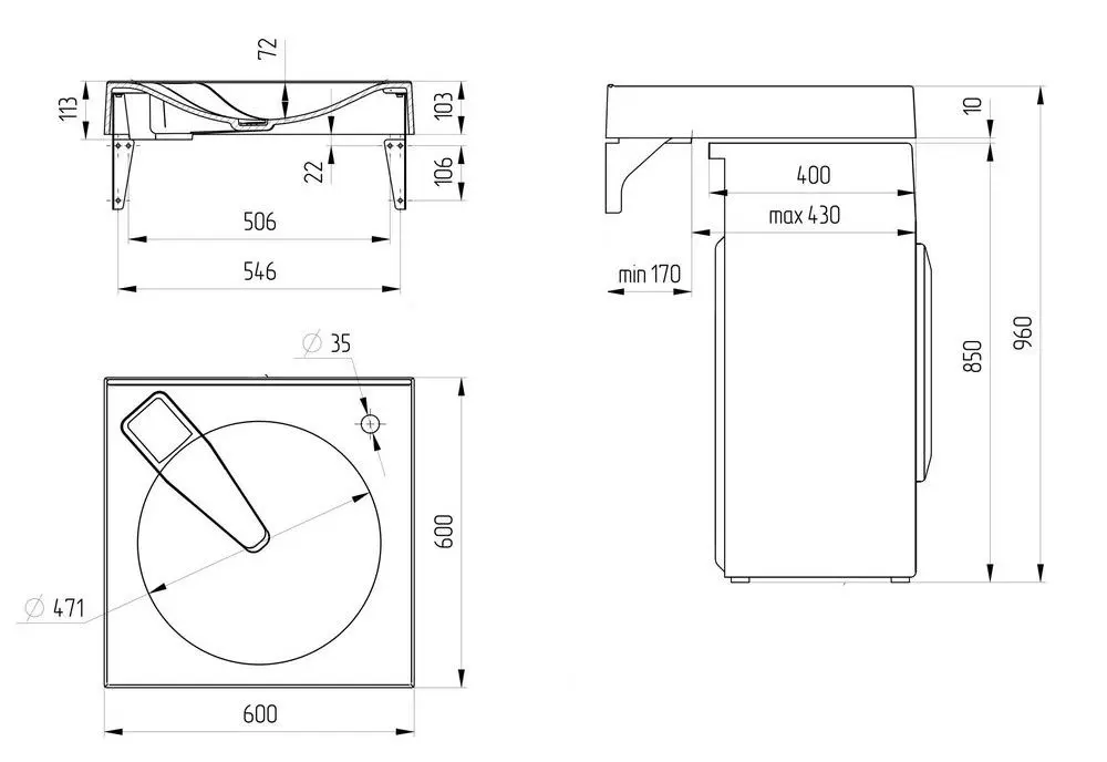 Lavoar Paola Sergio 600 (White) - 3