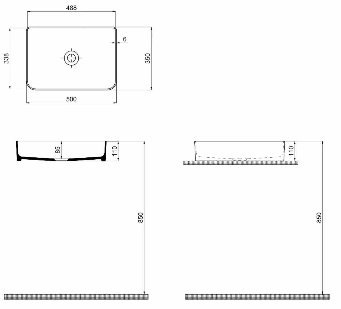 Lavoar QuarterBath Rapid Line 50 (White)