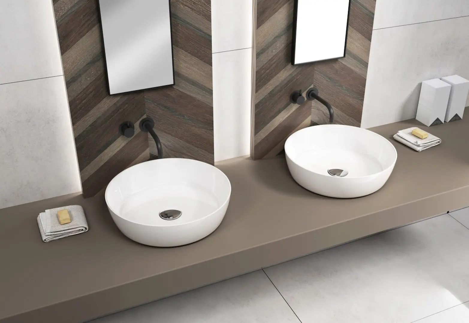 Умывальник QuarterBath Round Line 45 (White)