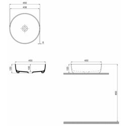 Умывальник QuarterBath Round Line 45 (White) Thumb
