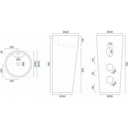 Умывальник Rea Blanka U5635 (White) Thumb