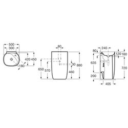 Умывальник Roca Beyond A3270B000 (White) Thumb