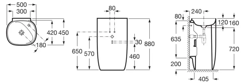 Умывальник Roca Beyond A3270B000 (White) - 3