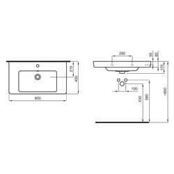 Lavoar Roca Caserta A3270J0000 (White) Thumb