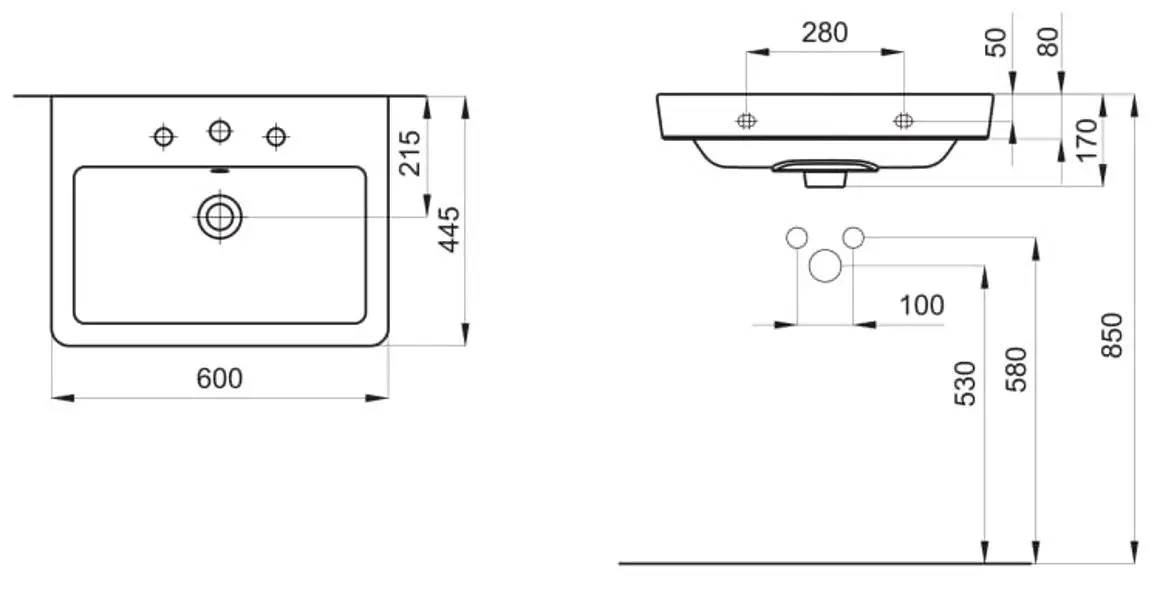 Lavoar Roca Caserta A3270J1000 (White)