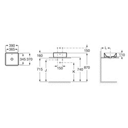 Умывальник Roca The Gap Square A3270ML000 (White) Thumb