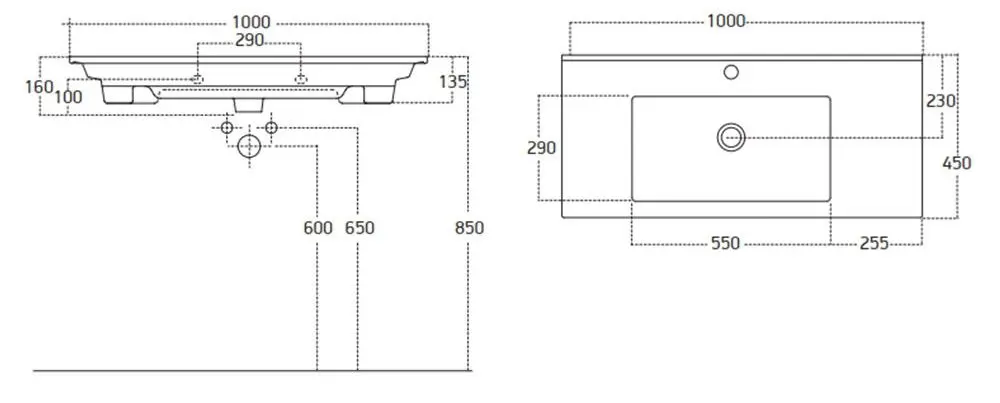 Lavoar Sanovit Atria 1000x455 (White)