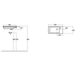 Умывальник Sanovit Atria 500x250x120 (White) Thumb