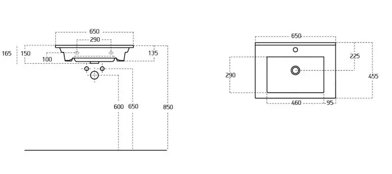 Умывальник Sanovit Atria  650x455 (White)