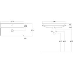 Lavoar Sanovit Luxor 700 (White) Thumb
