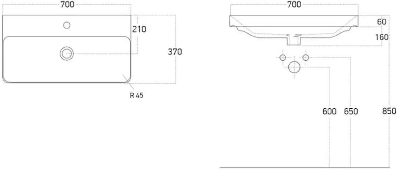 Lavoar Sanovit Luxor 700 (White)