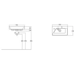 Lavoar Sanovit Stance 550x330x150 (White) Thumb