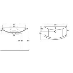 Lavoar Sanovit Zenon 860x500 (White) Thumb