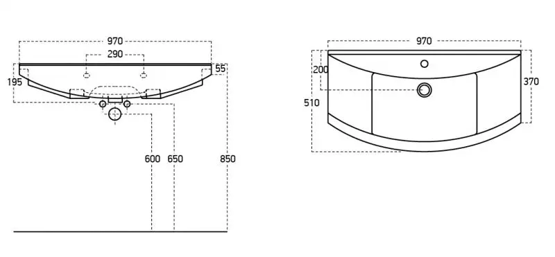 Lavoar Sanovit Zenon 97x51 (White)