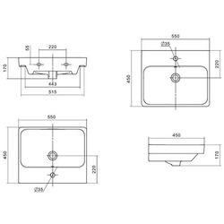 Умывальник Santek Adriana 55 Thumb
