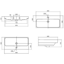 Умывальник Santek Adriana 90 Thumb