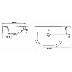 Умывальник Santeri Pro 565 (Белый) Thumb