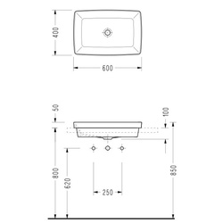 Умывальник Serel Rita Slim RT34 (White) Thumb