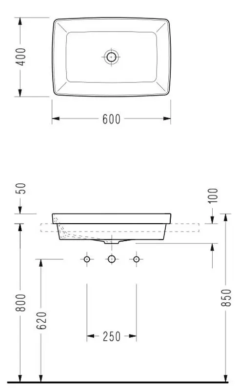Умывальник Serel Rita Slim RT34 (White)