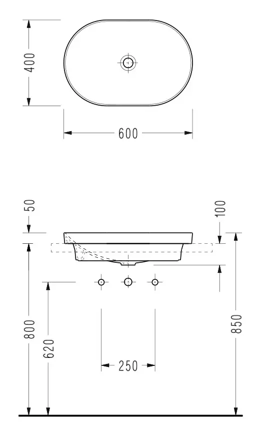 Умывальник Serel Sapphire Slim SP46 (White)