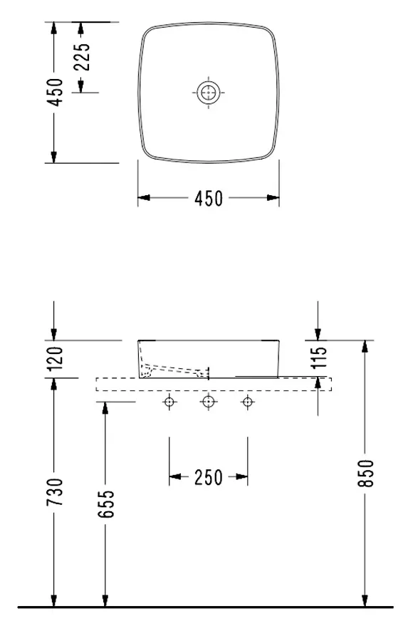Умывальник Serel Slimline 9501 (White)