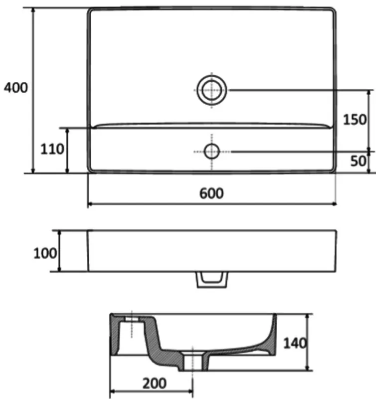 Умывальник Stolkar Elan 60 (White) - 3
