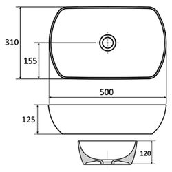 Умывальник Stolkar Kleo 50 (White) Thumb