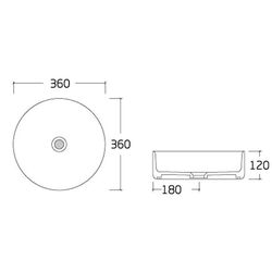 Умывальник Volle 13-40-333B&W (Black/White) Thumb