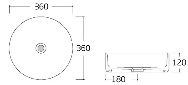Умывальник Volle 13-40-333B&W (Black/White)