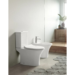 Bideu de podea Azario Fretta Round AZ-1217C (White) Thumb