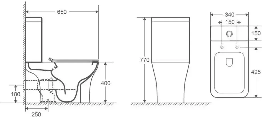 Vas WС compact Azario Fretta AZ-1215A (White)