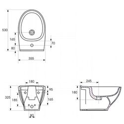 Bideu suspendat Cersanit Moduo K116-026 (White) Thumb