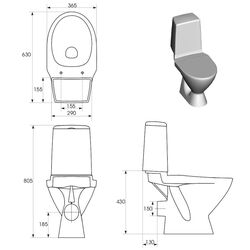 Vas WC Cersanit Arctic New (White) Thumb