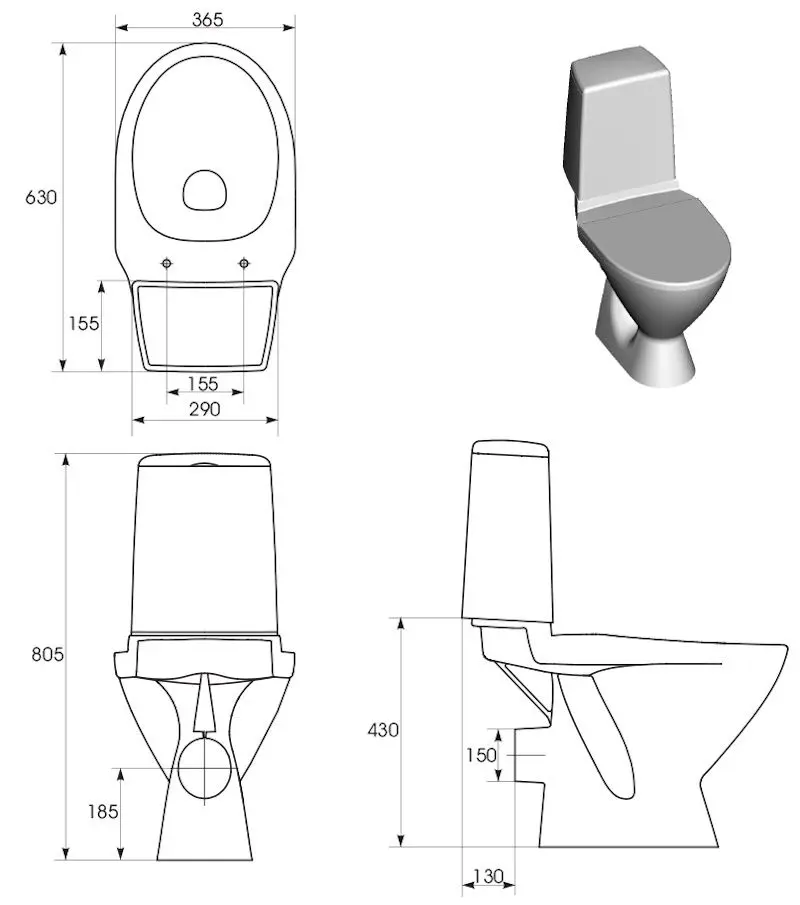 Vas WC Cersanit Arctic New (White)