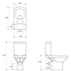 Vas WC Cersanit Carina Rimless Slim 94486 (White) Thumb