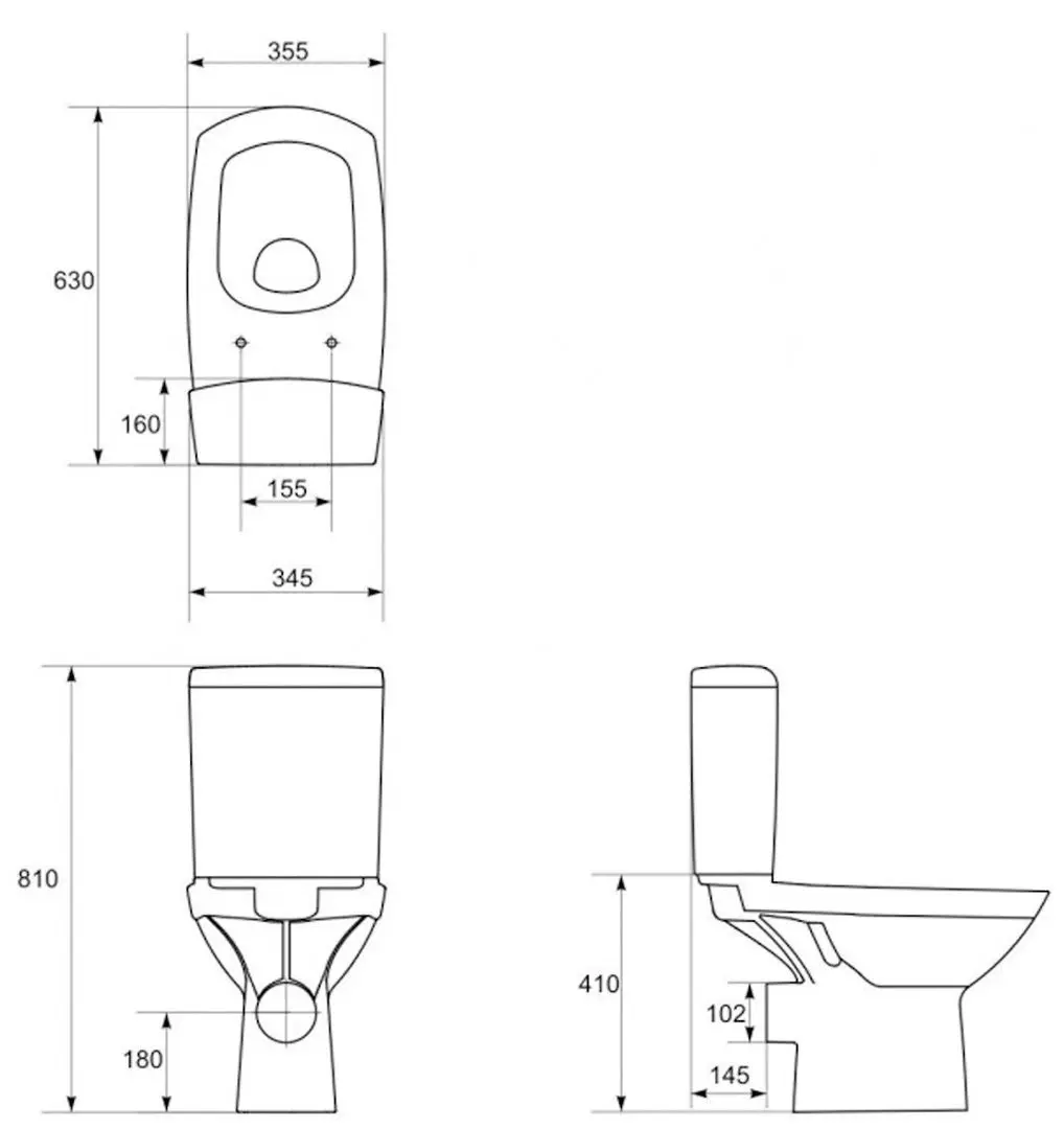 Vas WC Cersanit Carina Rimless Slim 94486 (White)