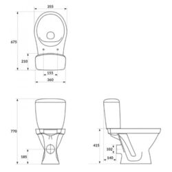 Vas WC Cersanit Cersania II Simple On Slim K119-014 (White) Thumb