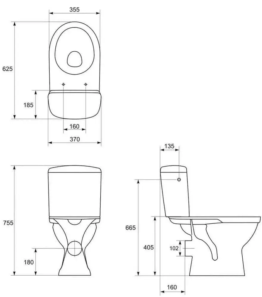 Vas WC Cersanit Merida New (White)