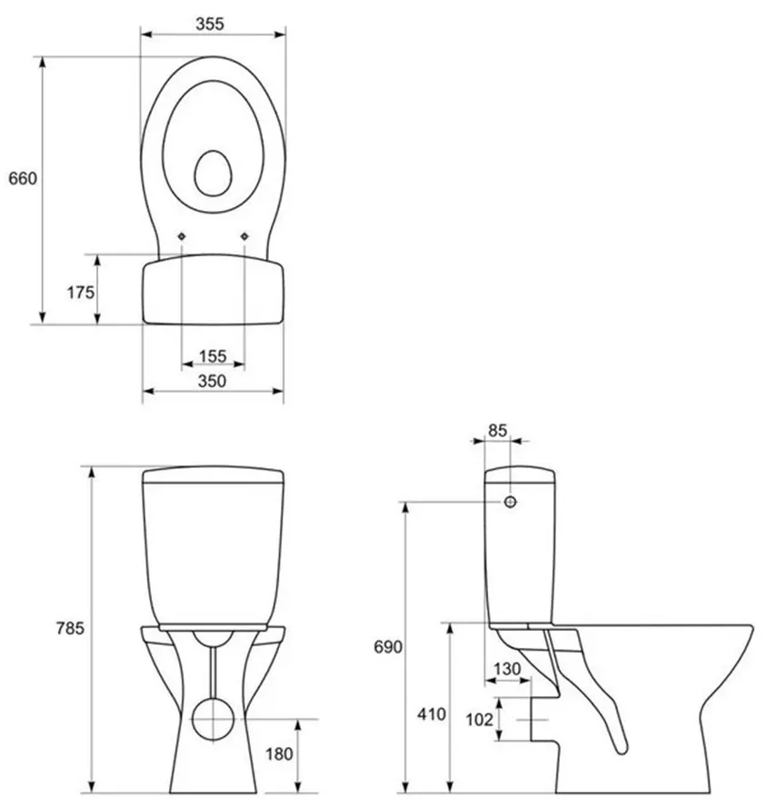 Vas WC Cersanit Corfu (White)