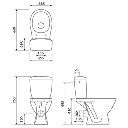 Унитаз-компакт Cersanit Milos (White) Thumb