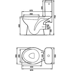 Vas WC Cersanit Mito Grey (White) Thumb