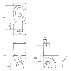 Vas WC Cersanit Naxos (White) Thumb