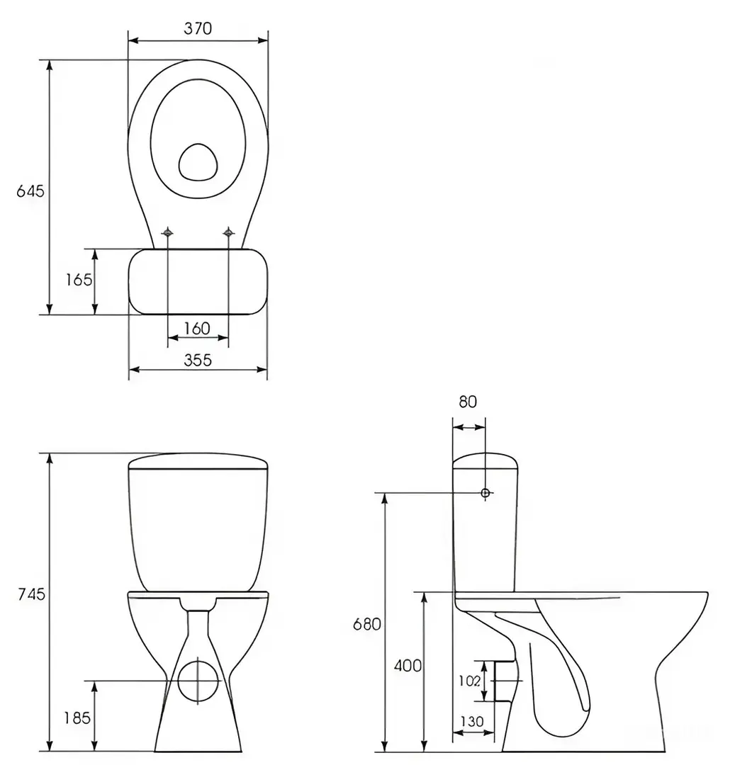 Vas WC Cersanit Naxos (White)